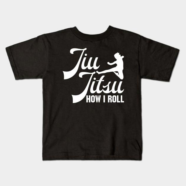 Jiu Jitsu How I Roll Kids T-Shirt by SimonL